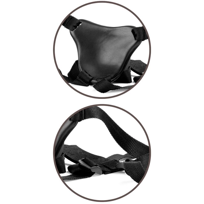 KING COCK - KIT DE ARNÉS AJUSTABLE ELITE DELUXE ANILLO CON TESTÍCULOS Y DILDO 20,3 CM
