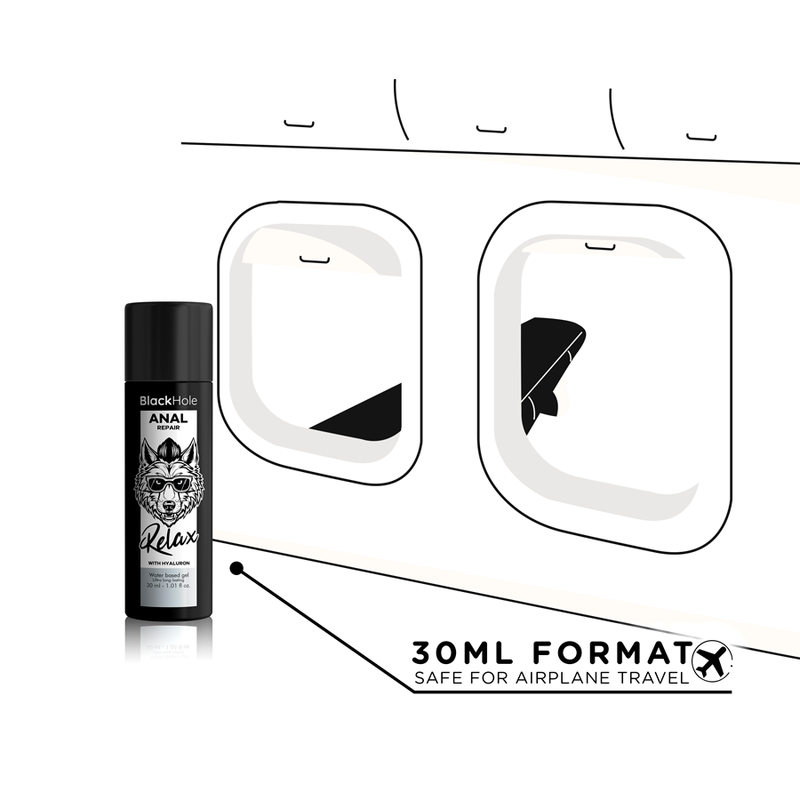 BLACK HOLE - REPARADOR ANAL RELAJACIÓN A BASE DE AGUA CON HIALURÓN 30 ML