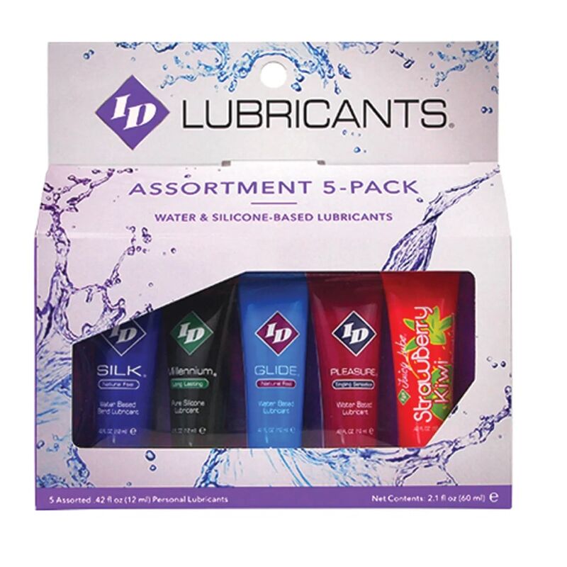 ID JUICY LUBE - SURTIDO 5X LUBRICANTE EN TUBOS 12 ML
