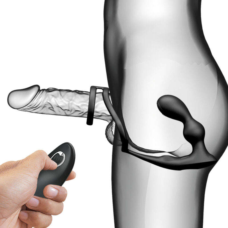 PRETTY LOVE - ANILLO MARSHALL PARA EL PENE CON PLUG ANAL VIBRATORIO Y CONTROL REMOTO
