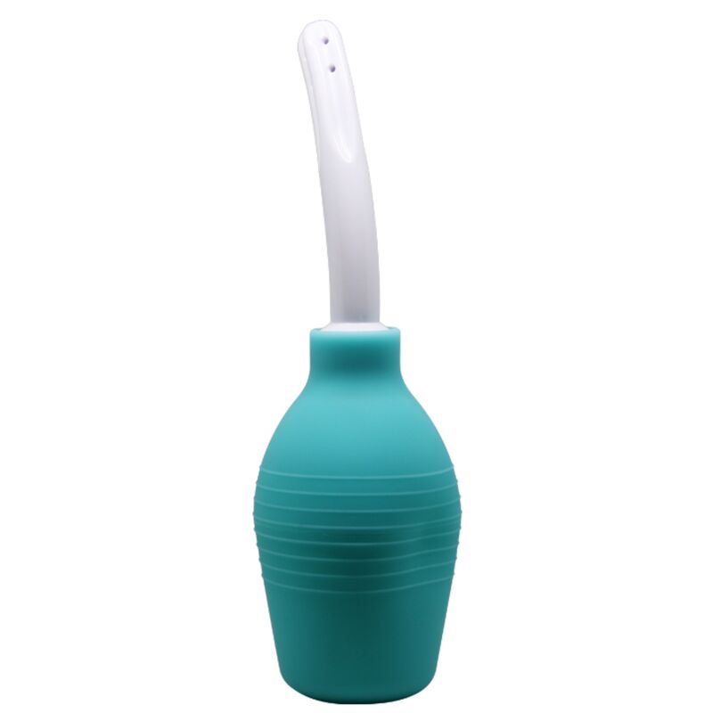 MR PLAY - DUCHA ANAL DE GOMA AZUL CON PERA