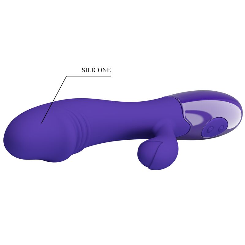 PRETTY LOVE - VIBRADOR JUVENIL SNAPPY Y ESTIMULADOR DEL PUNTO G VIOLETA