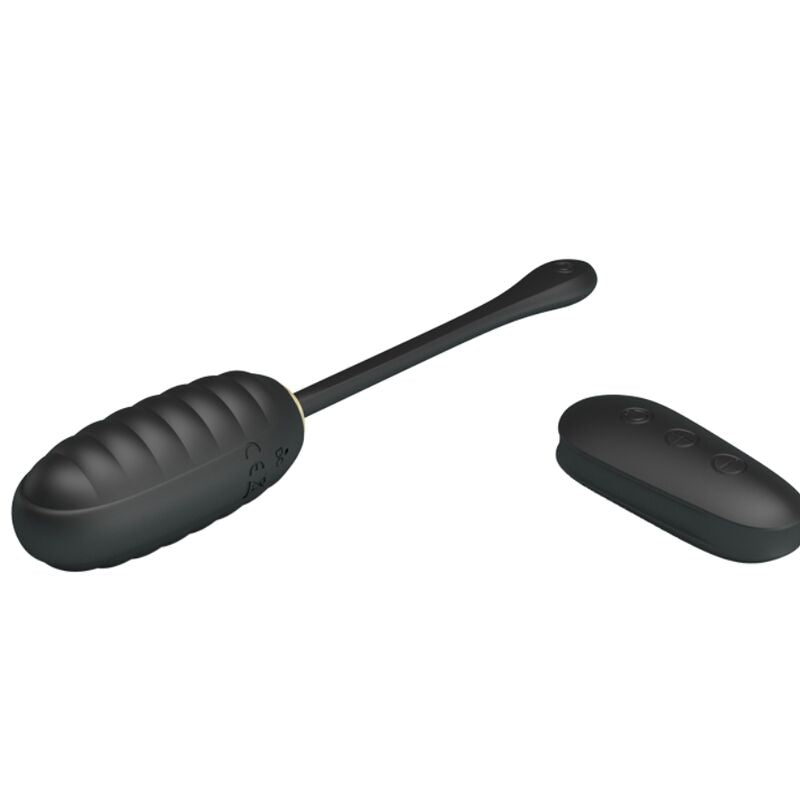 PRETTY LOVE - ŒUF VIBRANT RECHARGEABLE DE LUXE DOREEN NOIR TÉLÉCOMMANDE
