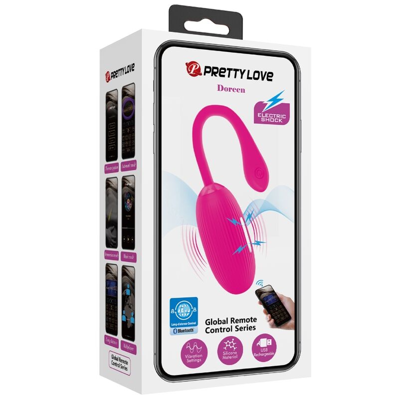 PRETTY LOVE - HUEVO VIBRADOR RECARGABLE DOREEN MAGENTA CONTROL REMOTO