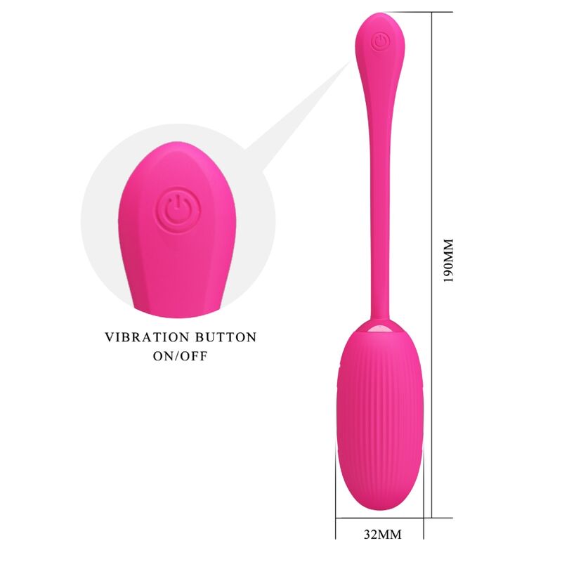 PRETTY LOVE - HUEVO VIBRADOR RECARGABLE DOREEN MAGENTA CONTROL REMOTO