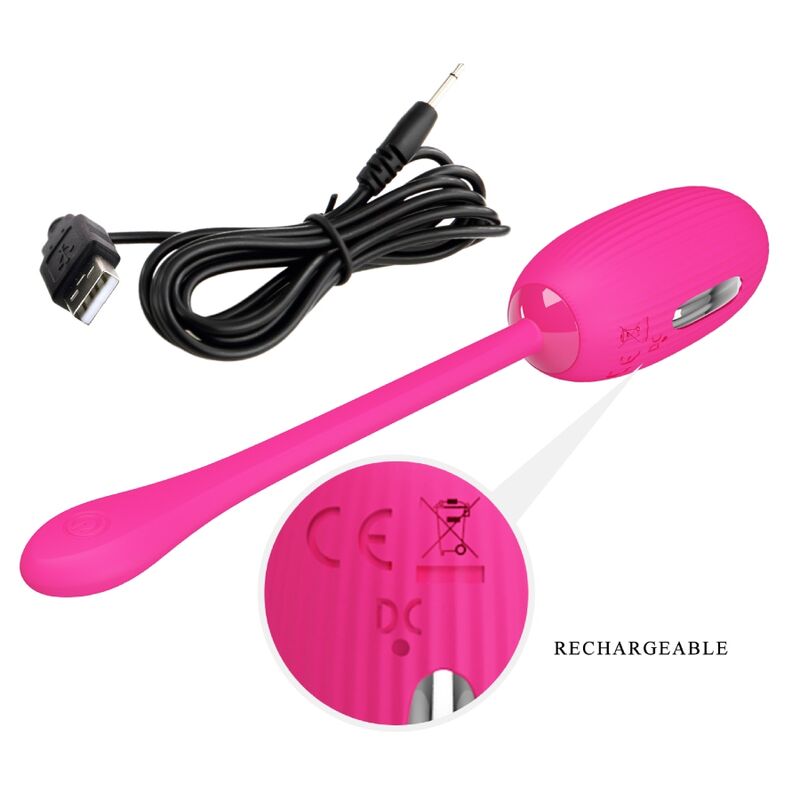 PRETTY LOVE - HUEVO VIBRADOR RECARGABLE DOREEN MAGENTA CONTROL REMOTO