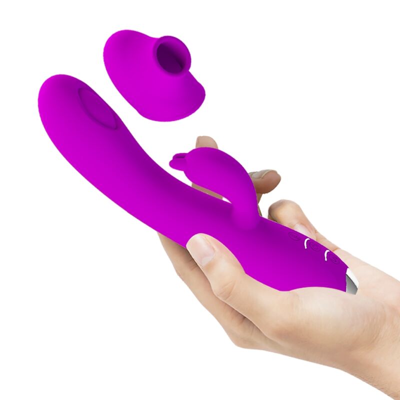 PRETTY LOVE - VIBRADOR-SUCCIONADOR RECARGABLE REGINA MORADO