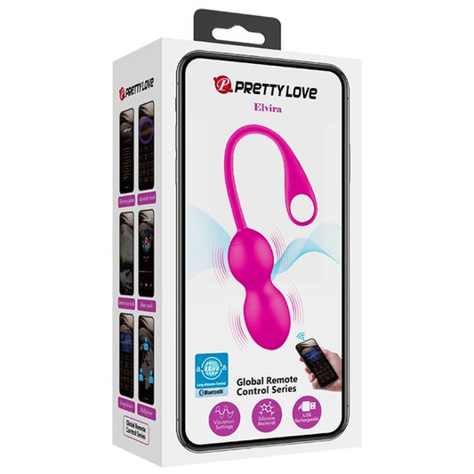 PRETTY LOVE - Boules vibrantes rechargeables Elvira Pink