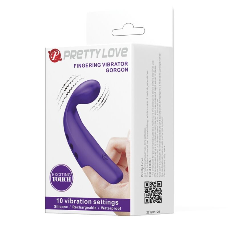 PRETTY LOVE - VIBRADOR DE DEDO RECARGABLE GORGON PÚRPURA