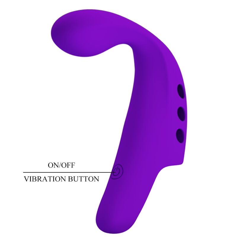 PRETTY LOVE - VIBRADOR DE DEDO RECARGABLE GORGON PÚRPURA
