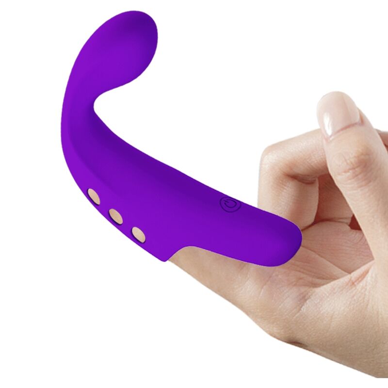 PRETTY LOVE - VIBRADOR DE DEDO RECARGABLE GORGON PÚRPURA