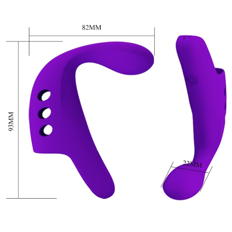 PRETTY LOVE - VIBRADOR DE DEDO RECARGABLE GORGON PÚRPURA
