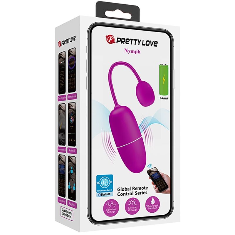 PRETTY LOVE - HUEVO VIBRADOR NYMPH CONTROLADO POR APLICACIÓN MORADO
