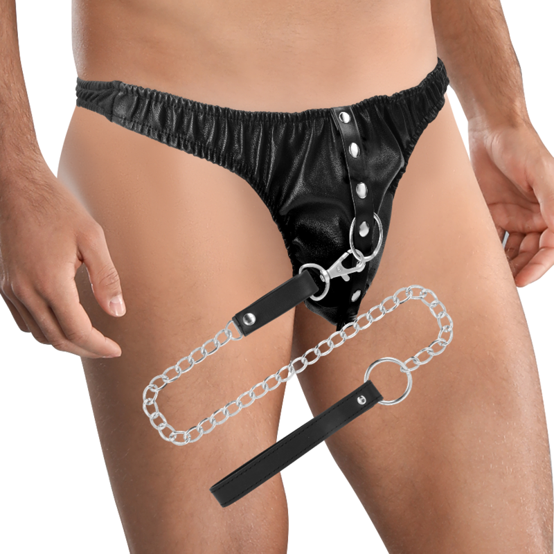 DARKNESS - TANGA DE SUMISIÓN CON CADENA METÁLICA