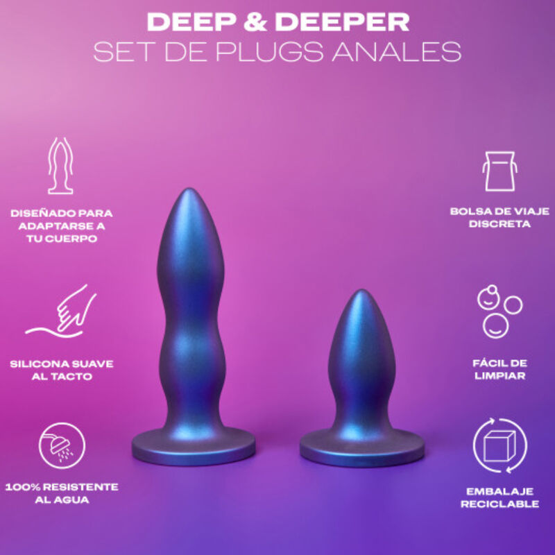 DUREX - JUGUETE SET PLUG ANAL PROFUNDO Y MÁS PROFUNDO