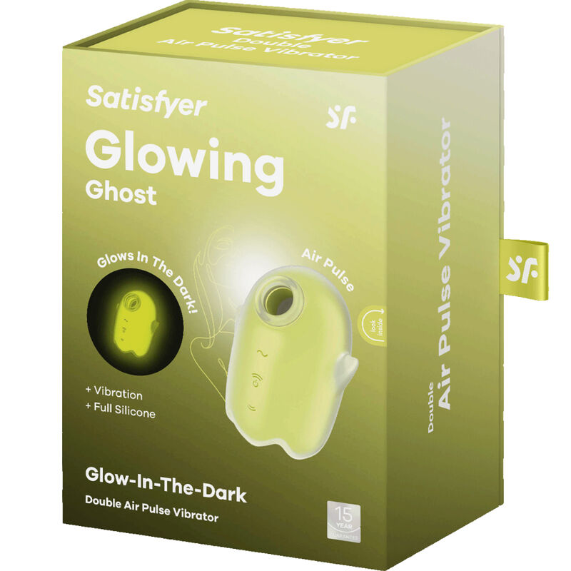 SATISFYER - VIBRADOR Y PULSO DE AIRE GHOST BRILLANTE AMARILLO