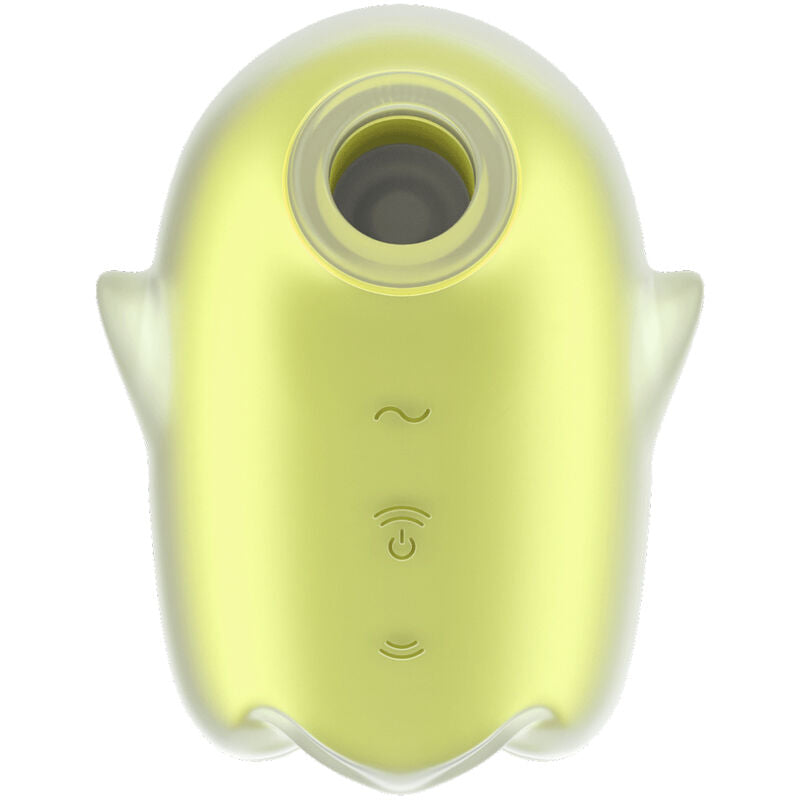 SATISFYER - VIBRADOR Y PULSO DE AIRE GHOST BRILLANTE AMARILLO