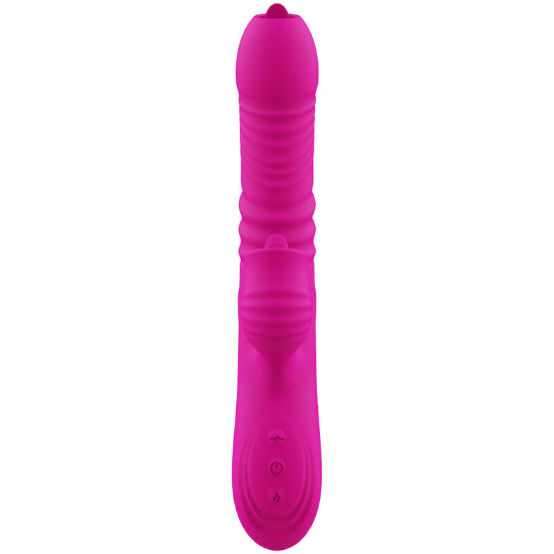 ARMONY - FANNY VIBRADOR DOBLE LENGUA MULTIFUNCIÓN FUCSIA EFECTO CALOR