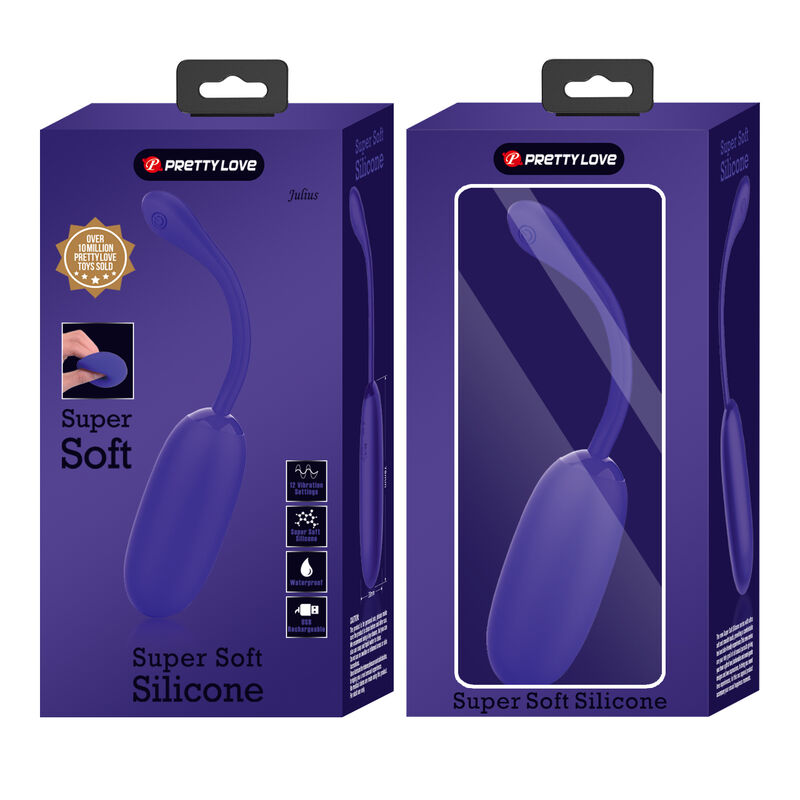 PRETTY LOVE - HUEVO VIBRADOR RECARGABLE Y RESISTENTE AL AGUA JULIUS MORADO