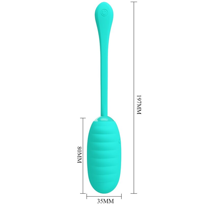 PRETTY LOVE - HUEVO VIBRADOR RECARGABLE KIRK VERDE AGUA