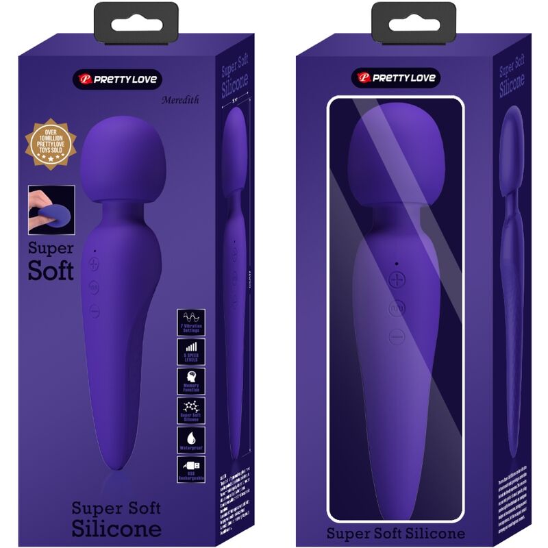 PRETTY LOVE - MASAJEADOR MEREDITH 12 MODOS DE VIBRACIÓN MORADO