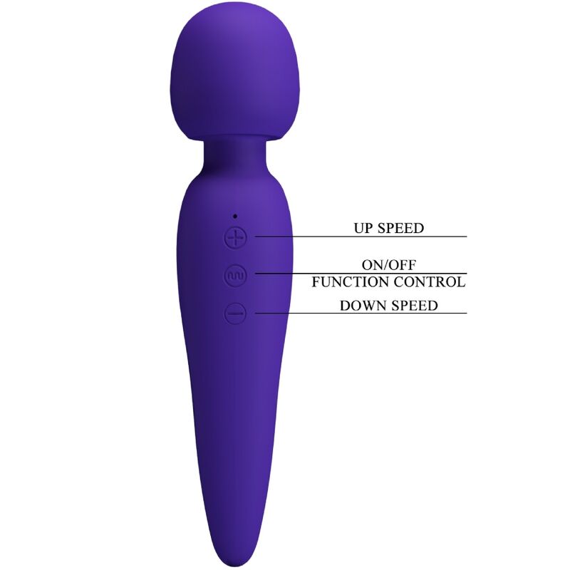 PRETTY LOVE - MASAJEADOR MEREDITH 12 MODOS DE VIBRACIÓN MORADO
