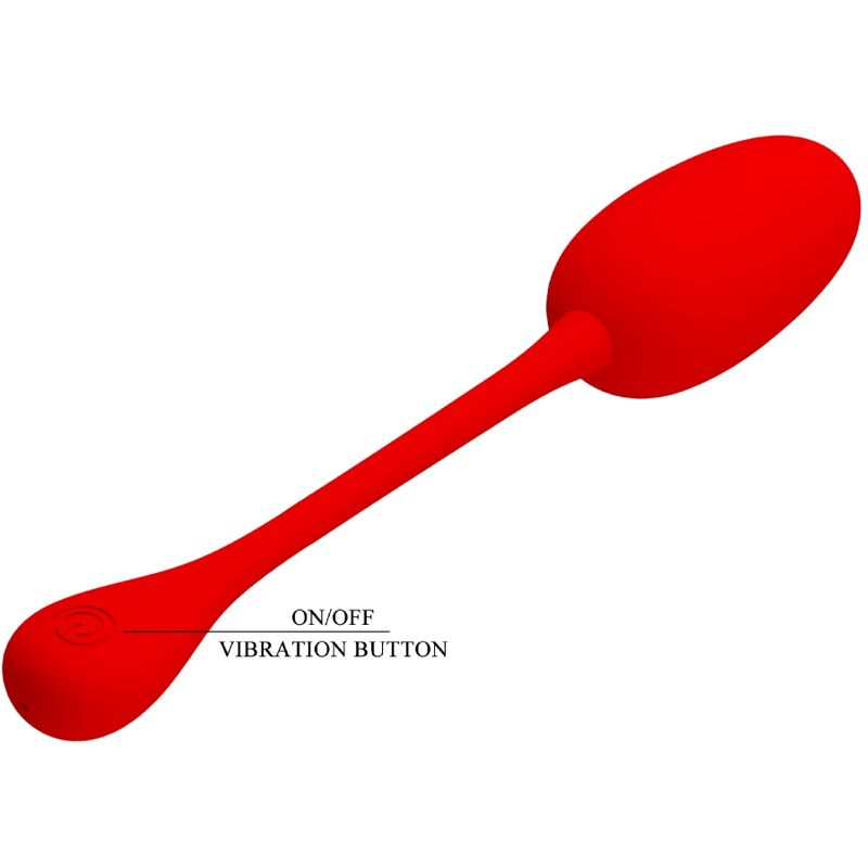 PRETTY LOVE - HUEVO VIBRADOR RECARGABLE KNUCKER ROJO