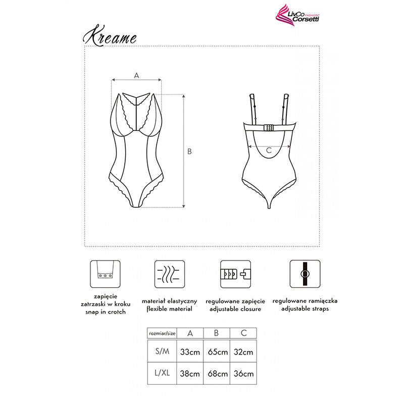 LIVCO CORSETTI FASHION - KREAME LC 90546 BODY NEGRO