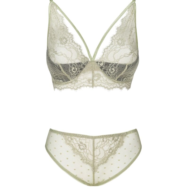 LIVCO CORSETTI FASHION - PINO LC 90667 BRA + PANTY KHAKI L/XL