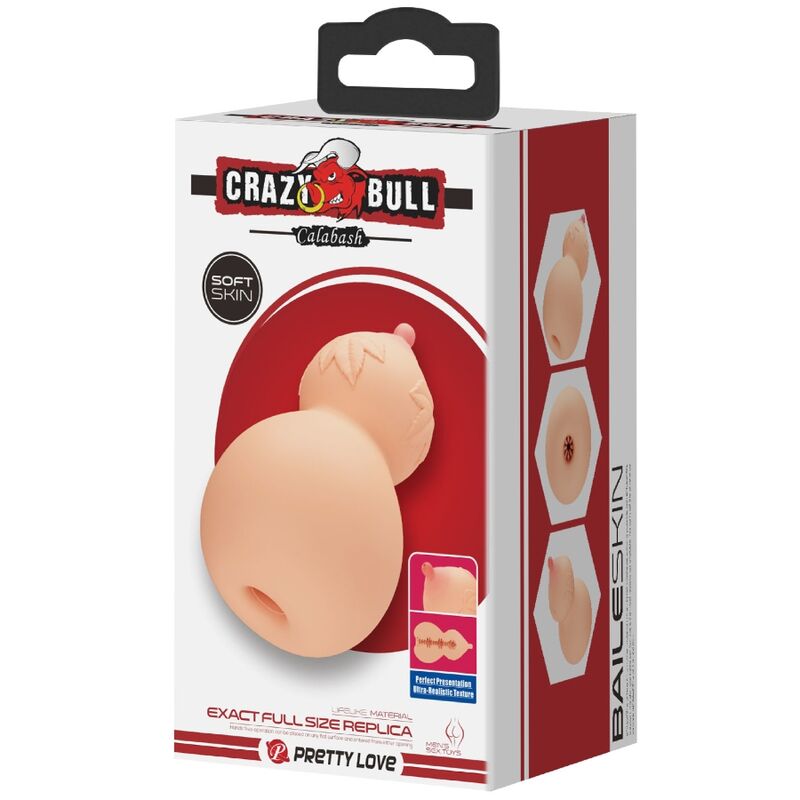 CRAZY BULL - MASTURBADOR CON FORMA DE PECHO DE CALABAZA