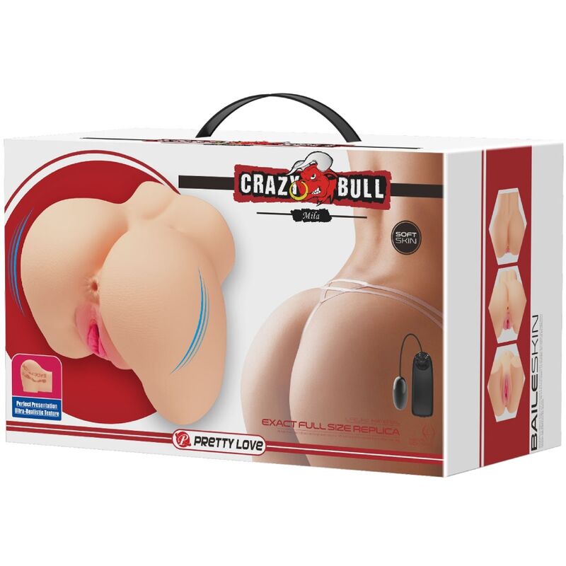 CRAZY BULL - VIBRADOR REALISTA DE VAGINA Y ANO MILA