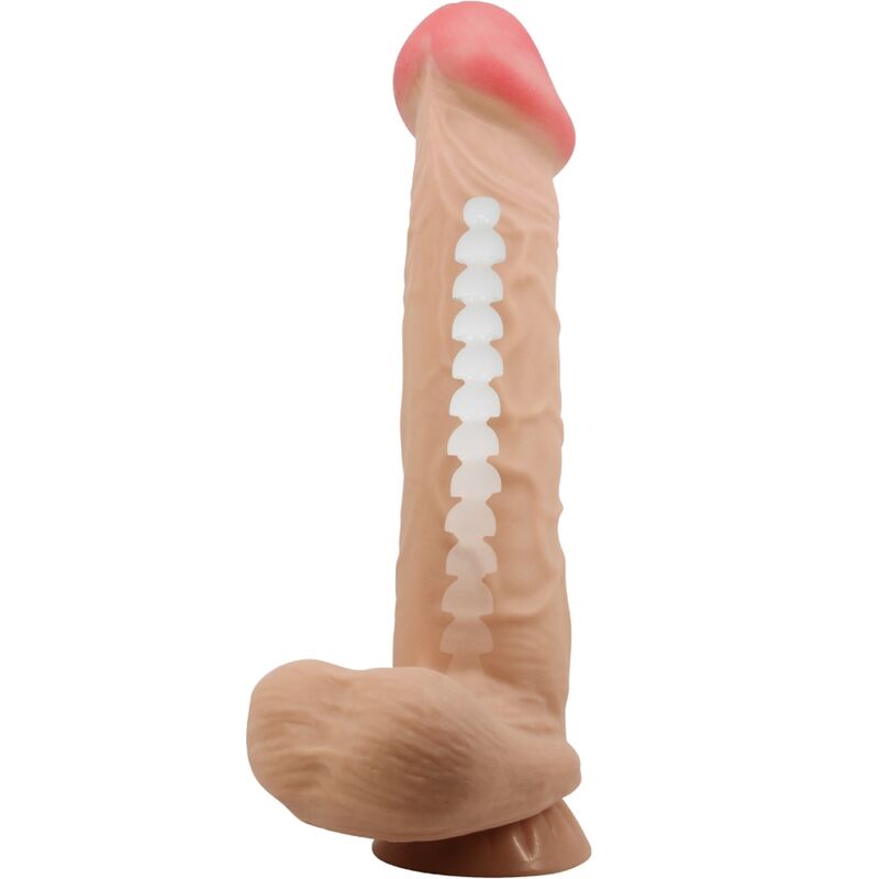 PRETTY LOVE - SERIE PIEL DESLIZANTE DILDO REALISTA CON VENTOSA PIEL DESLIZANTE COLOR CARNE 26 CM