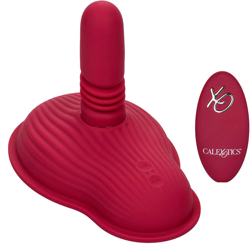 CALEXOTICS - MASAJEADOR DE JINETE DOBLE MOTOR CONTROL REMOTO ROJO