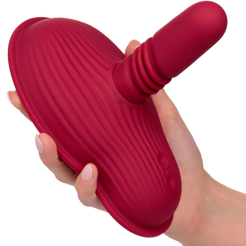 CALEXOTICS - MASAJEADOR DE JINETE DOBLE MOTOR CONTROL REMOTO ROJO