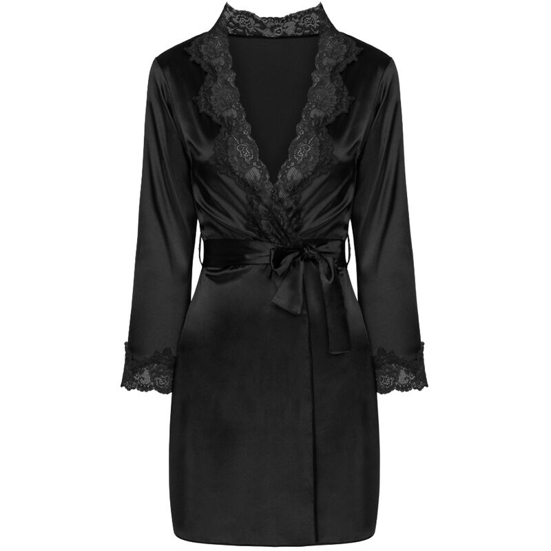 LIVCO CORSETTI FASHION - JACQUELINE LC 90249 BATA + CAMISA + BRAGUITA NEGRA L/XL
