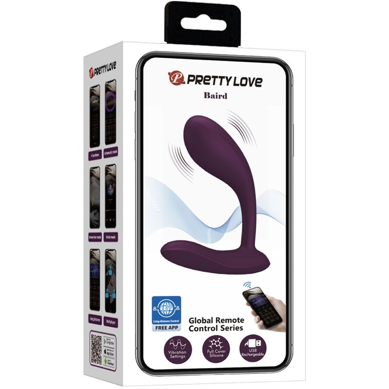 PRETTY LOVE - BAIRD PUNTO G 12 VIBRACIONES RECARGABLE LILA APP