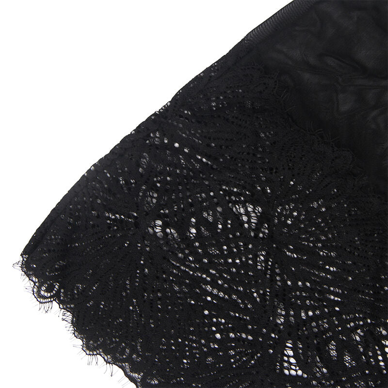 SUBBLIME - BABYDOLL CON TIRANTES DE ENCAJE AJUSTABLES NEGRO L/XL