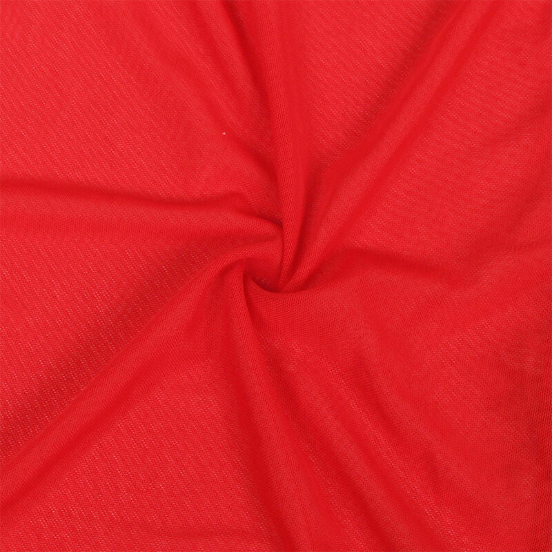 SUBBLIME - BATA DE TELA TRANSPARENTE CON DETALLE DE ENCAJE ROJO L/XL
