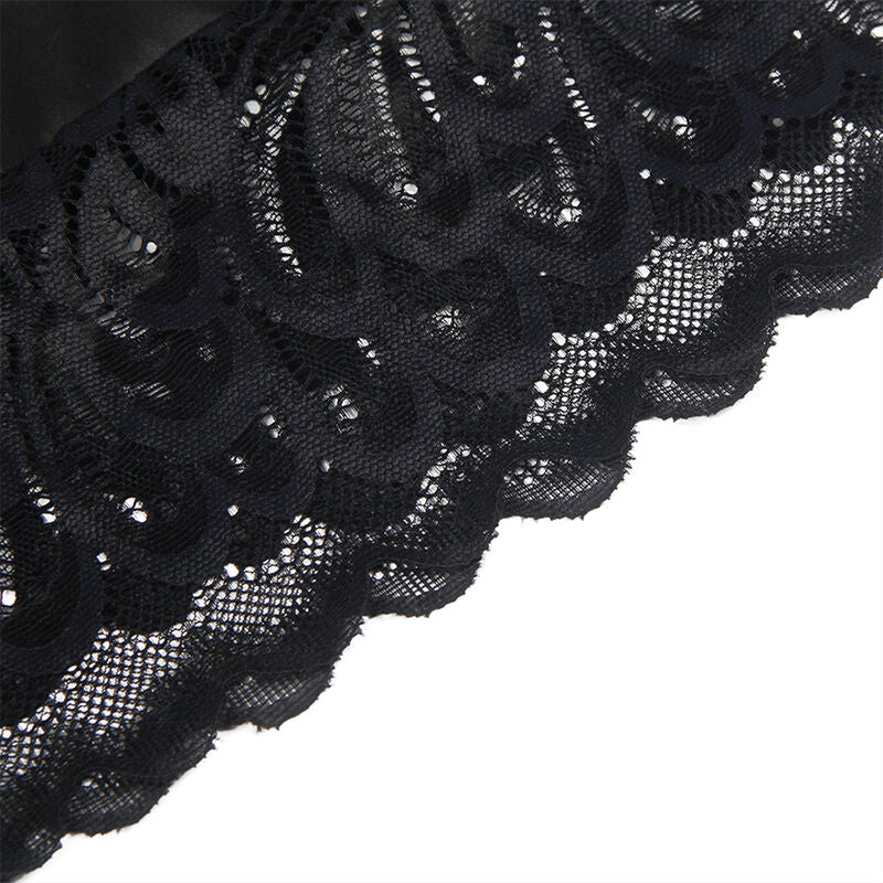 SUBBLIME - BABYDOLL CON ESTAMPADO FLORAL EN EL PECHO NEGRO L/XL
