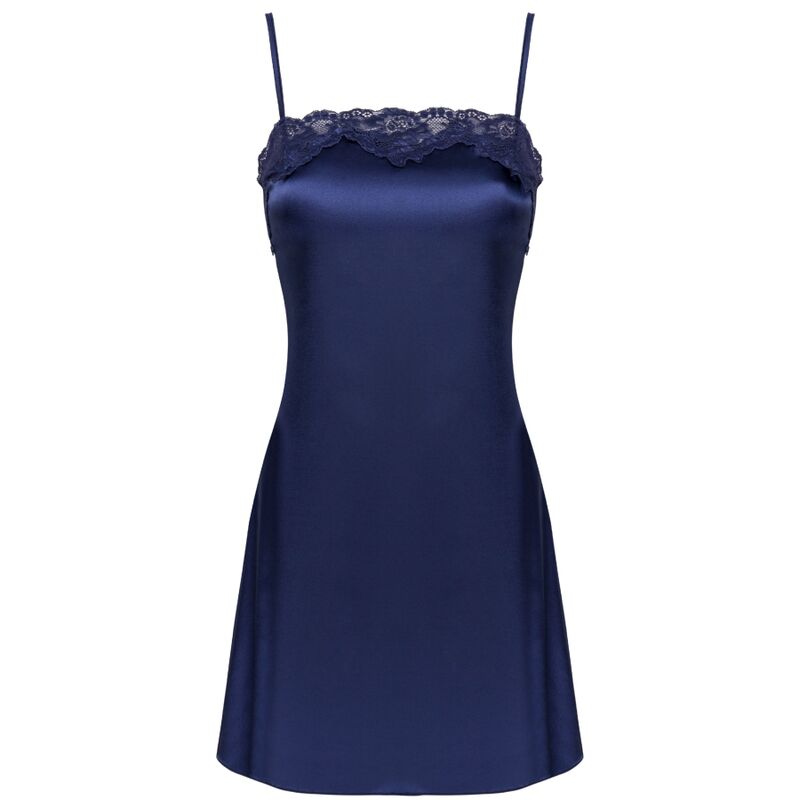 LIVCO CORSETTI FASHION - JACQUELINE LC 90249 BATA + CAMISA + BRAGUITA AZUL MARINO S/M