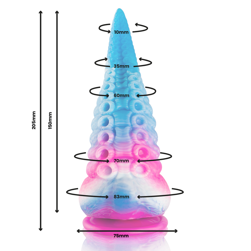EPIC - Gode tentacule bleu PHORCYS grande taille