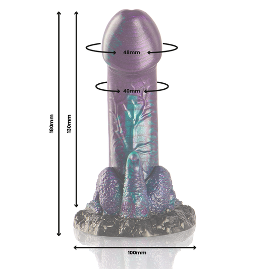 ÉPICO - DILDO BASILISCO DOBLE PLACER ESCAMOSO TAMAÑO PEQUEÑO