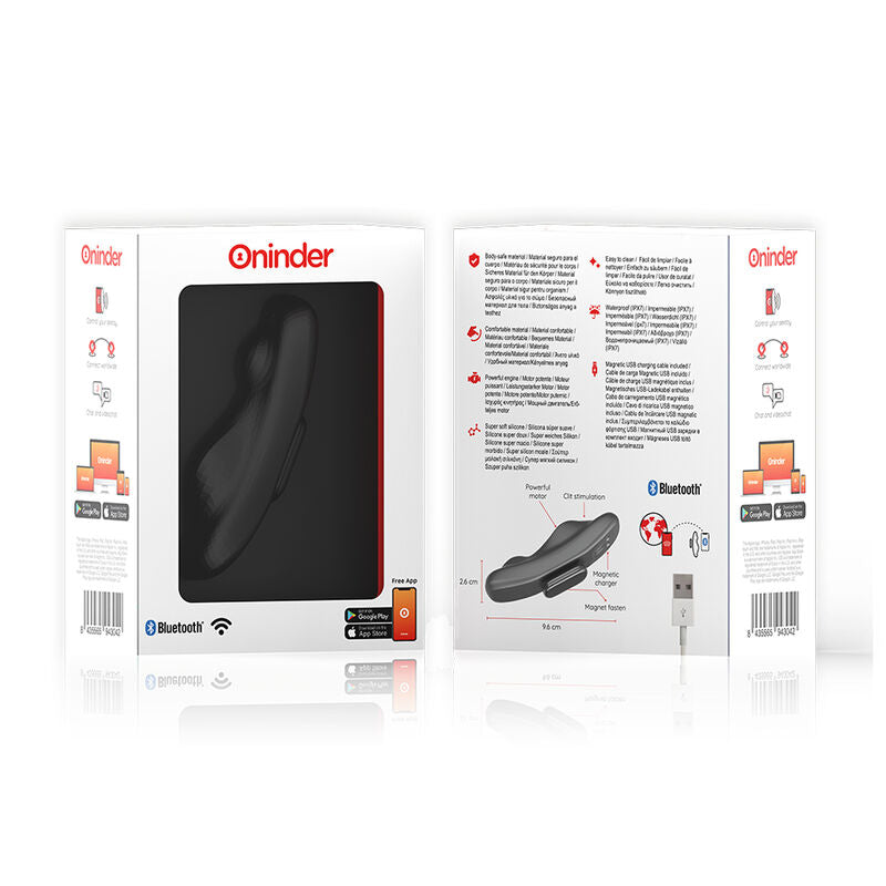 ONINDER - VIBRADOR MANILA PANTY RECARGABLE 9 VELOCIDADES 9.6 CM X 2.6 CM - APLICACIÓN GRATUITA