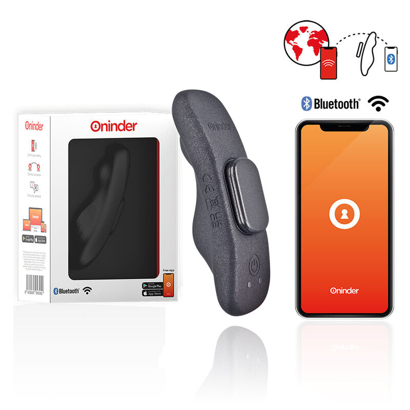 ONINDER - VIBRADOR MANILA PANTY RECARGABLE 9 VELOCIDADES 9.6 CM X 2.6 CM - APLICACIÓN GRATUITA