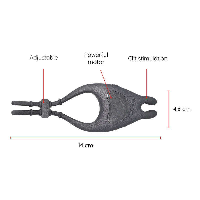 ONINDER - PAMPA ANILLO VIBRADOR RECARGABLE AJUSTABLE CON ESTIMULADOR DE CLÍTORIS 10 VELOCIDADES - APP GRATUITA
