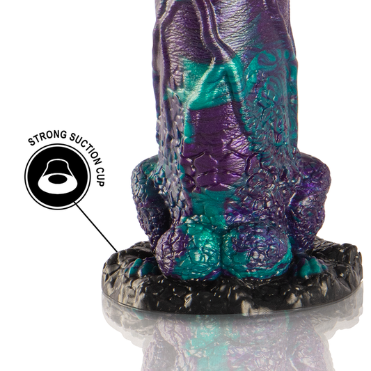 ÉPICO - DILDO BASILISCO DOBLE PLACER ESCAMOSO TAMAÑO GRANDE