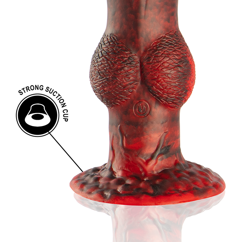 EPIC - DILDO PROMETHEUS TITAN EN LLAMAS CONTROL REMOTO RECARGABLE
