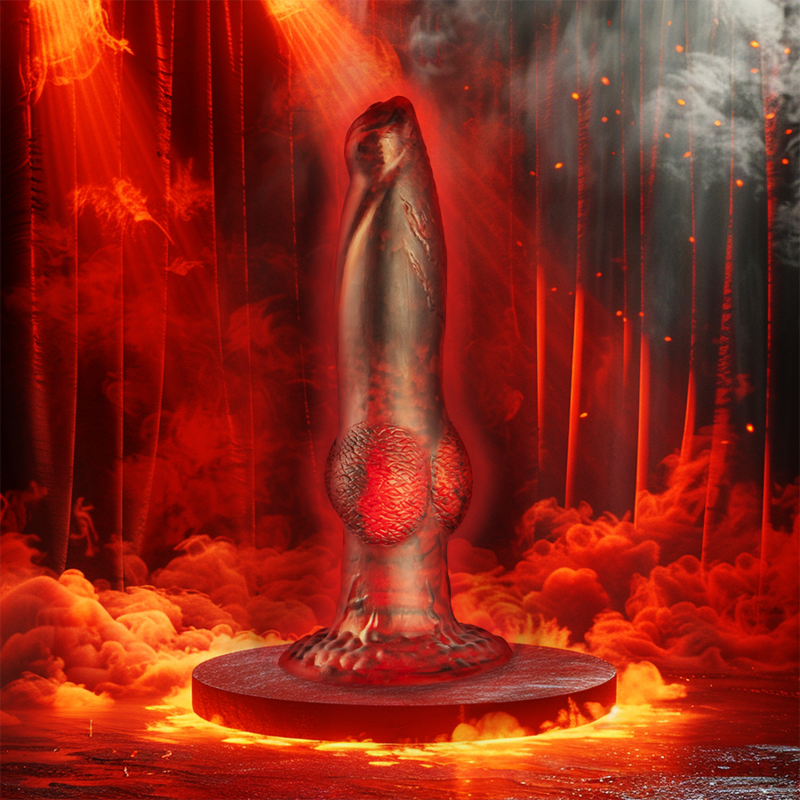EPIC - DILDO PROMETHEUS TITAN EN LLAMAS CONTROL REMOTO RECARGABLE