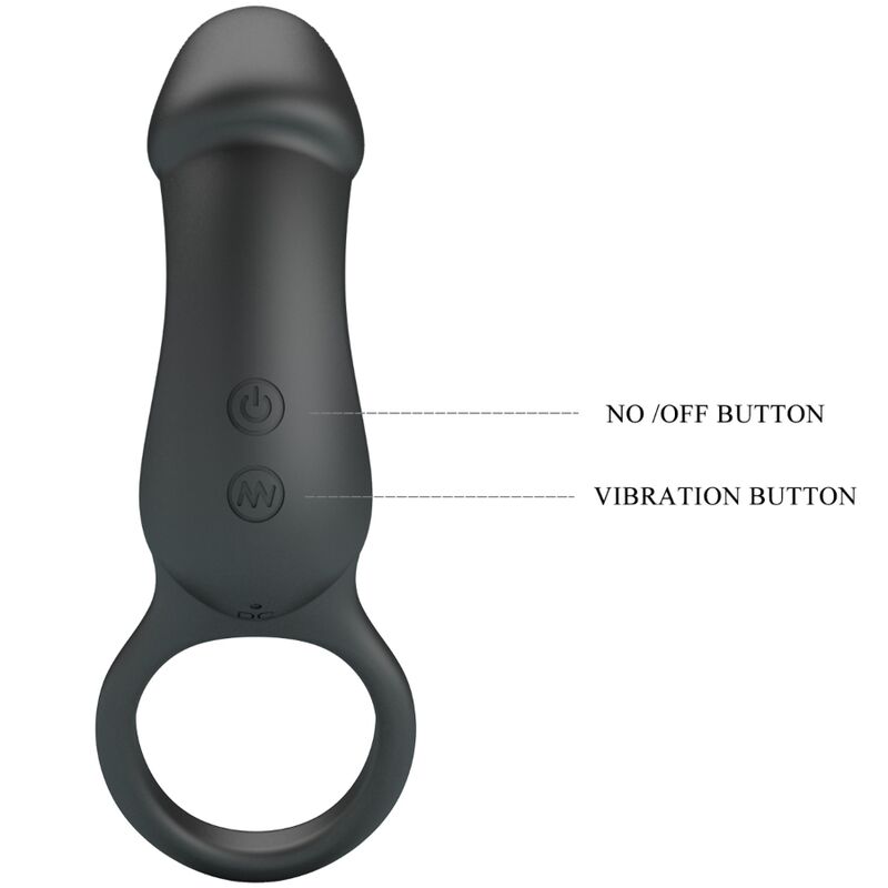 PRETTY LOVE - ANILLO Y VIBRADOR TRAE NEGRO