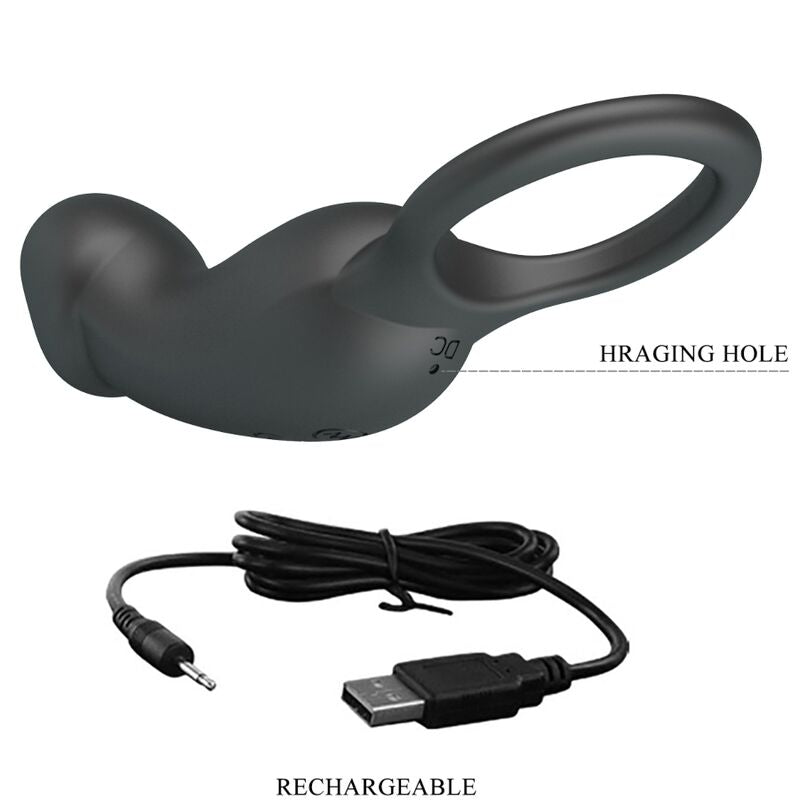 PRETTY LOVE - ANILLO Y VIBRADOR TRAE NEGRO